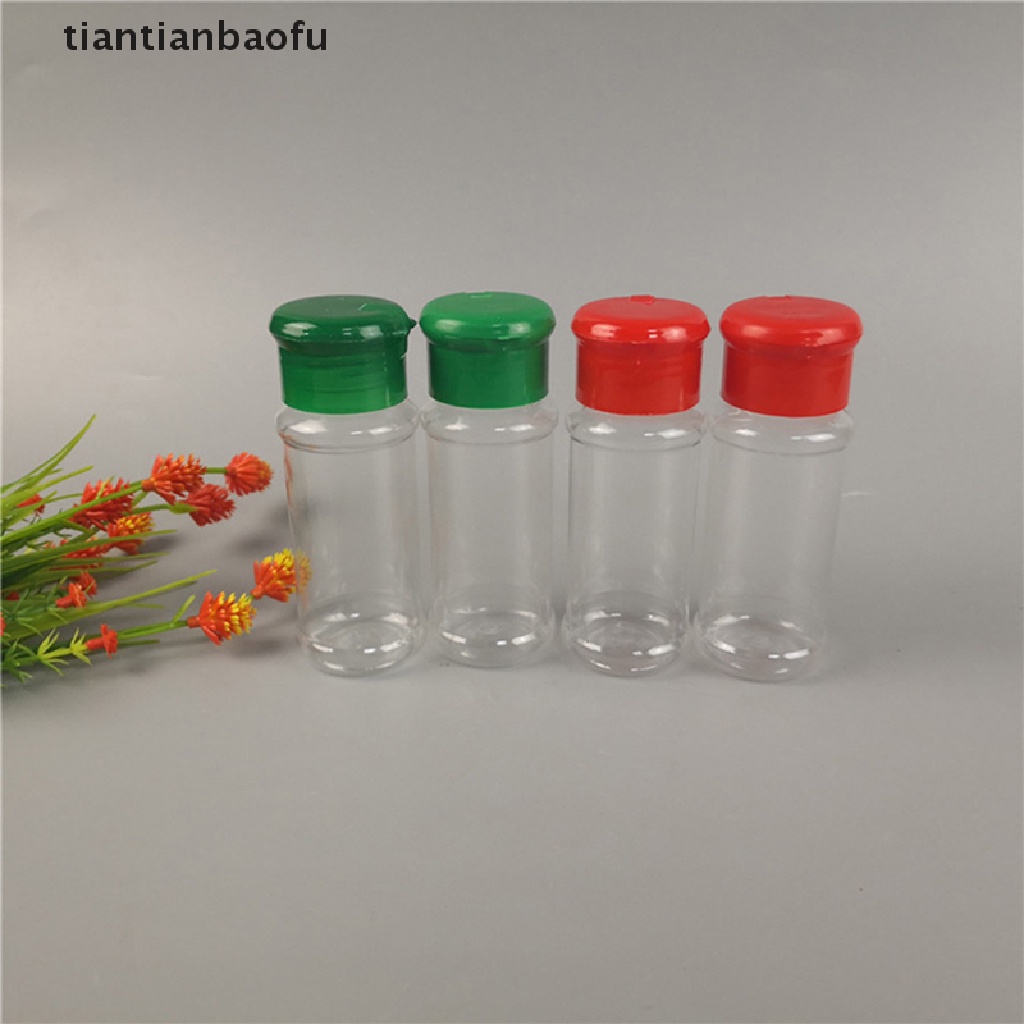 2 Pcs / Set Botol Jar Pengocok Garam Merica Minyak Cruet Bahan Plastik Bening  Butikan Butik