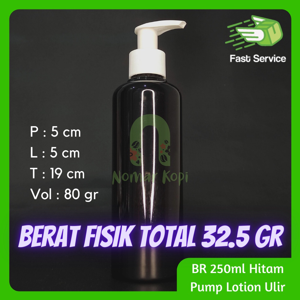 BOTOL 250ML PUTIH CANTIK PUMP LOTION NEECK 24 PET TEBAL SANITIZER LOTION