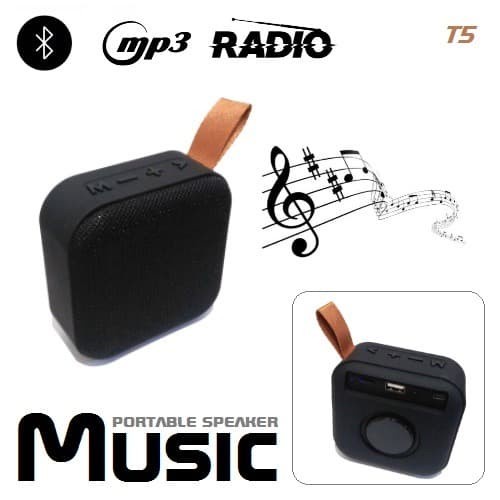 speaker aktif Portable Mini Bluetooth Speaker Kotak Support MP3 Player Radio(M5M6) Speaker Mini Blue