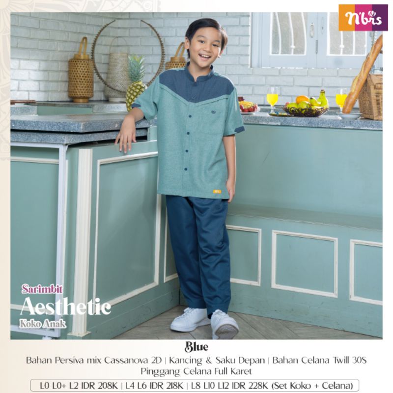 Aesthetic sarimbit blue nibras