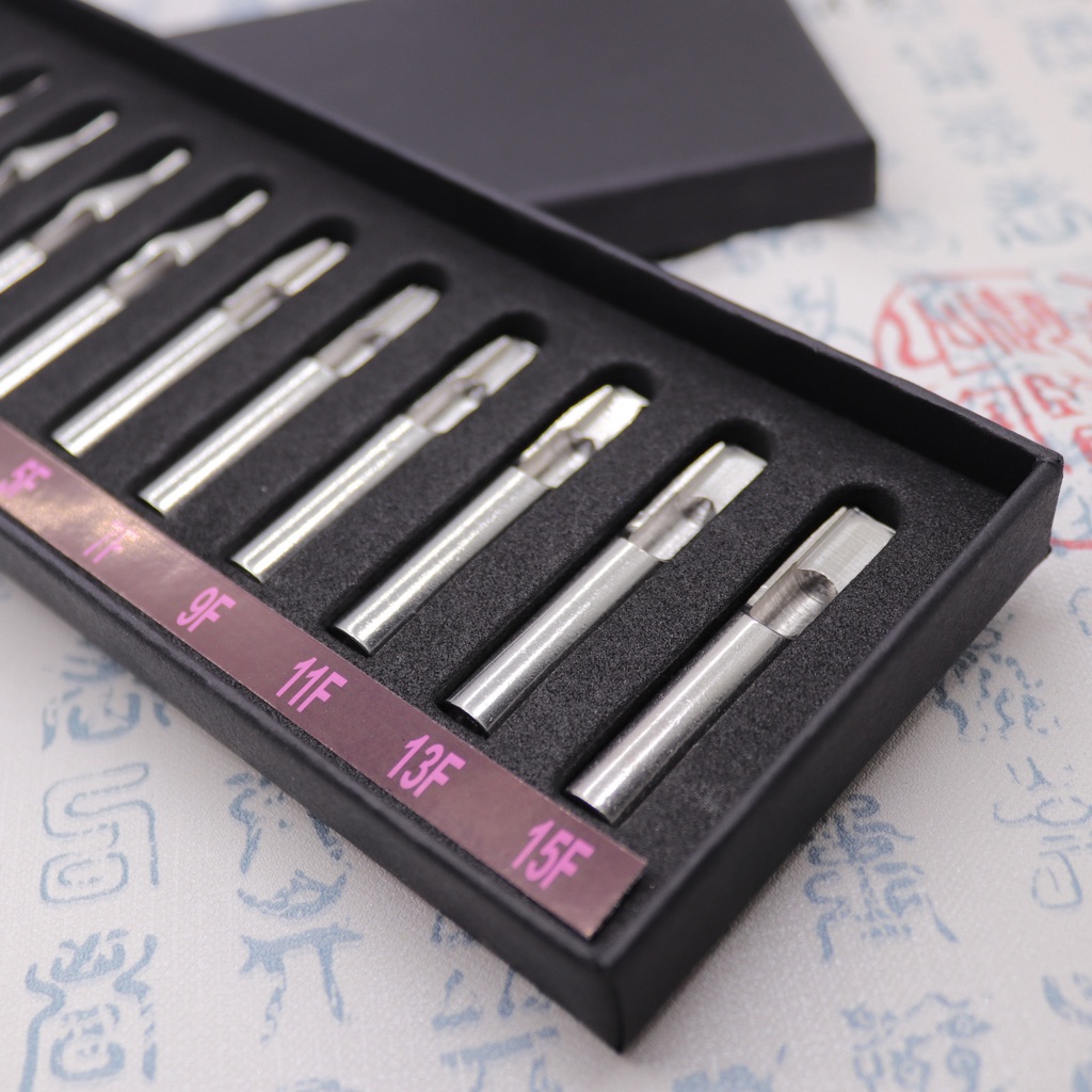 11 Pcs/set Stainless Steel Tattoo Nozzle Tips Jarum Nozzle Campuran Kit