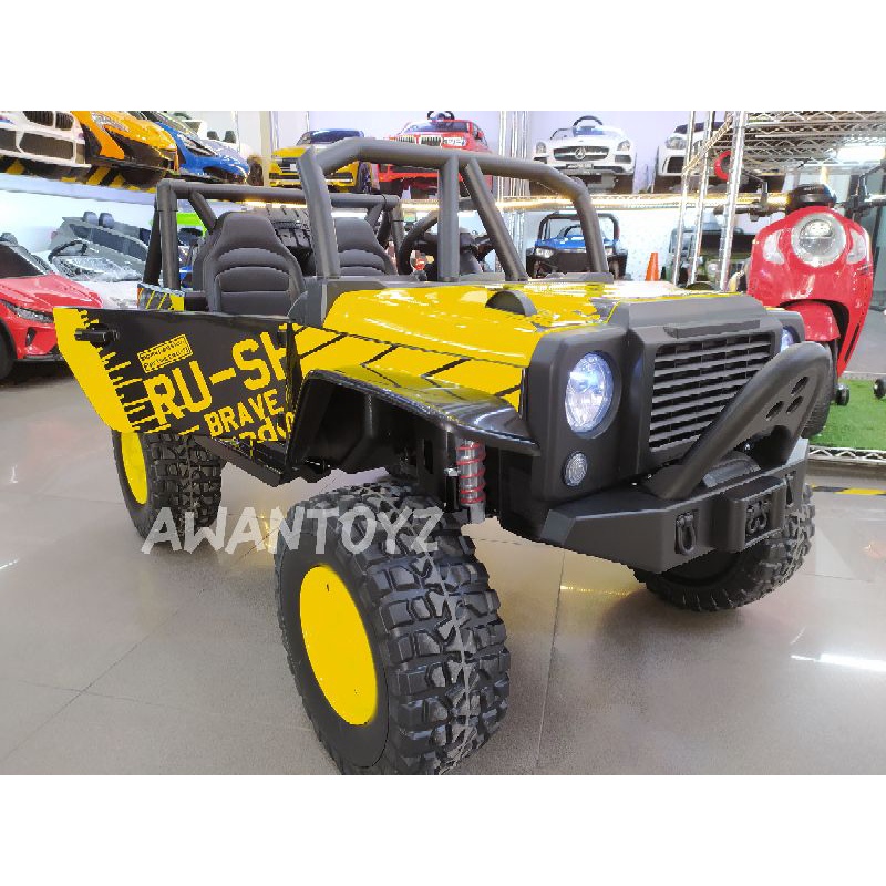 Mobil Aki Anak Jeep UTV Of road Yellow