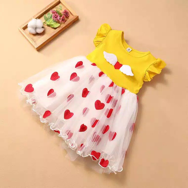 gos  C3 DRESS IMPORT WINGS FLY 819 EBV Baju Dress Anak Perempuan Import