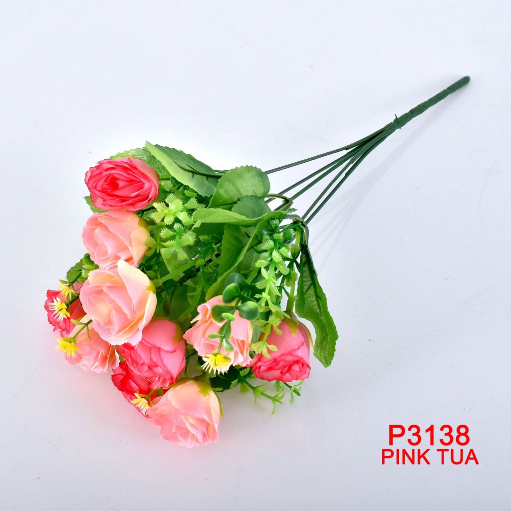 TIB COD P3138 ( 1 KILO BISA MUAT 28 PCS ) BUNGA DEKORASI/BUNGA HIAS/BUNGA ARTIFISIAL/BUNGA IMPORT-PINK TUA