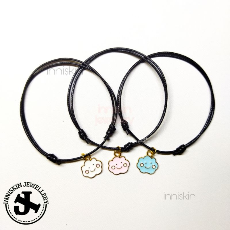 Gelang Liontin Korea / Gelang Tali Motif Awan / Gelang Awan / Gelang Cloud / Gelang / Perhiasan