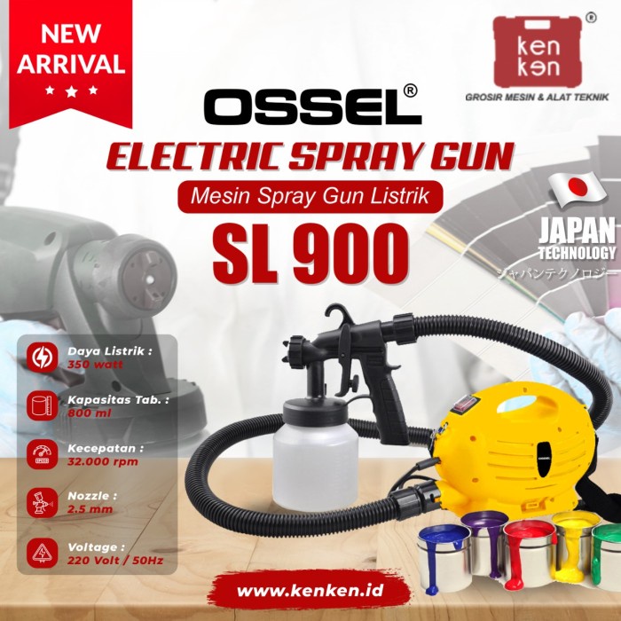 Electric Spray Gun Listrik Sped Duco Listrik Semprot Cat SL900 - OSSEL