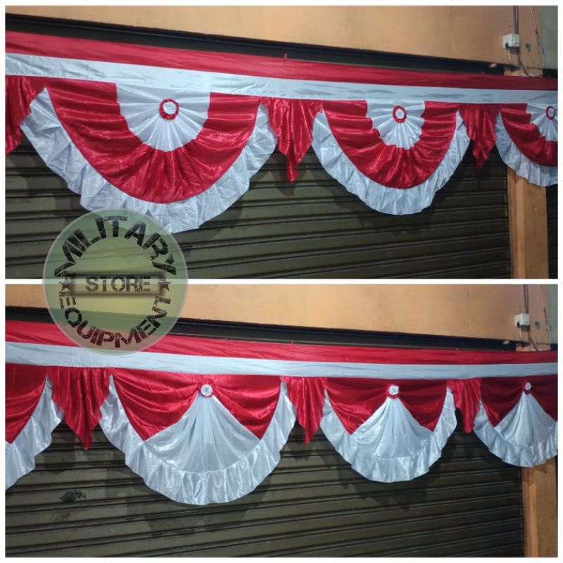 UMBUL UMBUL BACKGROUND MERAH PUTIH - UMBUL UMBUL TERAS POLOS