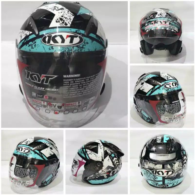 Helm kyt galaxy corak/kyt double visor