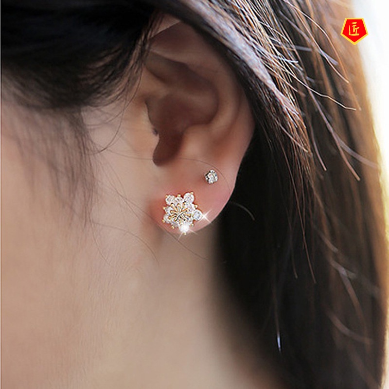 [Ready Stock]Small Cute Fashion Flower Stud Earrings for Women