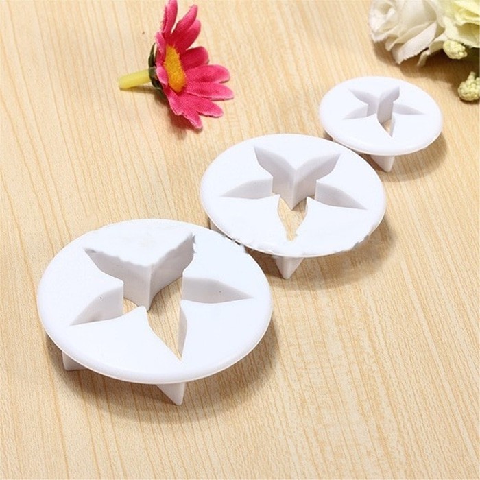 Fondant Plunger Cutter  - Cetakan Fondant Calyx Flower (3pcs)