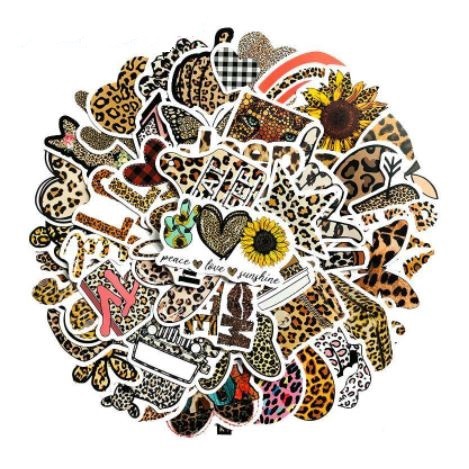 Fashion Leopard Paper Sticker (10pcs)