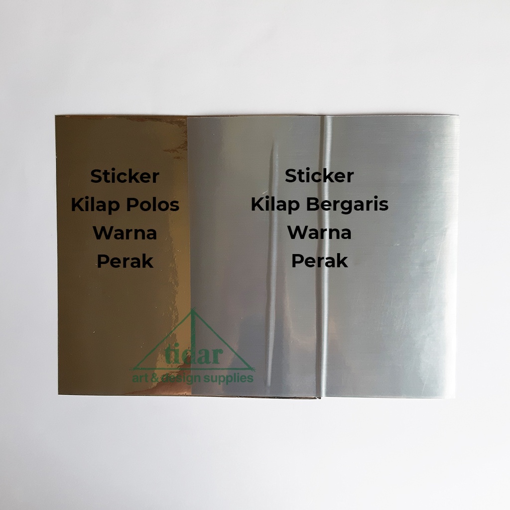 

Stiker Kilap Warna Perak 20 x 20 cm - Glossy Silver Sticker - garis