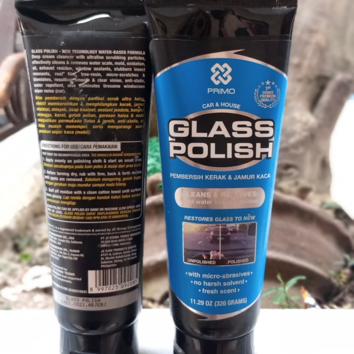 PEMBERSIH JAMUR KACA MOBIL  RUMAH  PRIMO GLASS POLISH 320GR