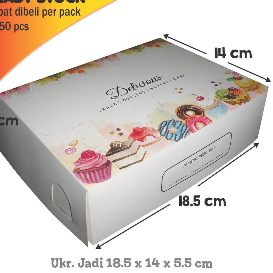 

Dus Donat Kecil / Dus Roti 18,5 x 14 X 5,5 cm (50 pcs ) !!