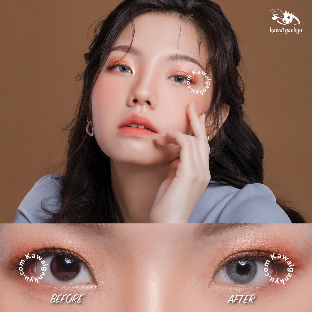 Kawai Gankyu softlens Dreamcolor mini lapis gray (1botol)