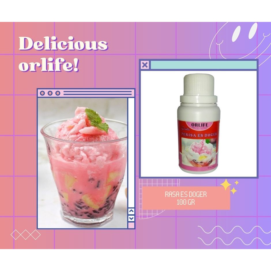 

[COD] VARIAN BARU ORLIFE PERISA ES DOGER 100GR / Es Doger Flavour atau Perisa Es Doger Salak Merk Orlife