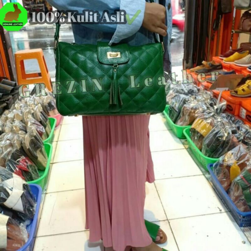 Tas kulit asli Garut(papirut)kulit Garut Tas wanita