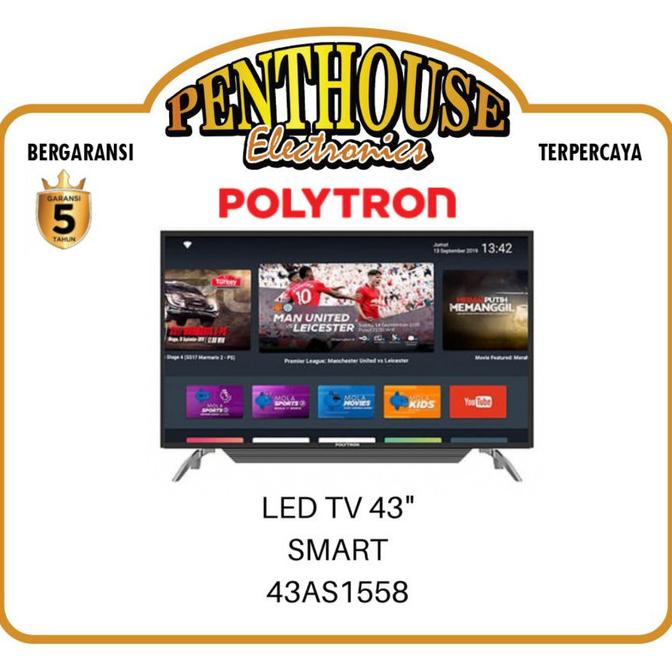 Polytron LED Smart TV 43 Inch 43AS1558