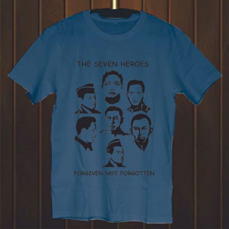 RICKS KAOS BAJU T SHIRT CASUAL CUSTOME TUJUH 7 PAHLAWAN REVOLUSI SPESIAL EDITION