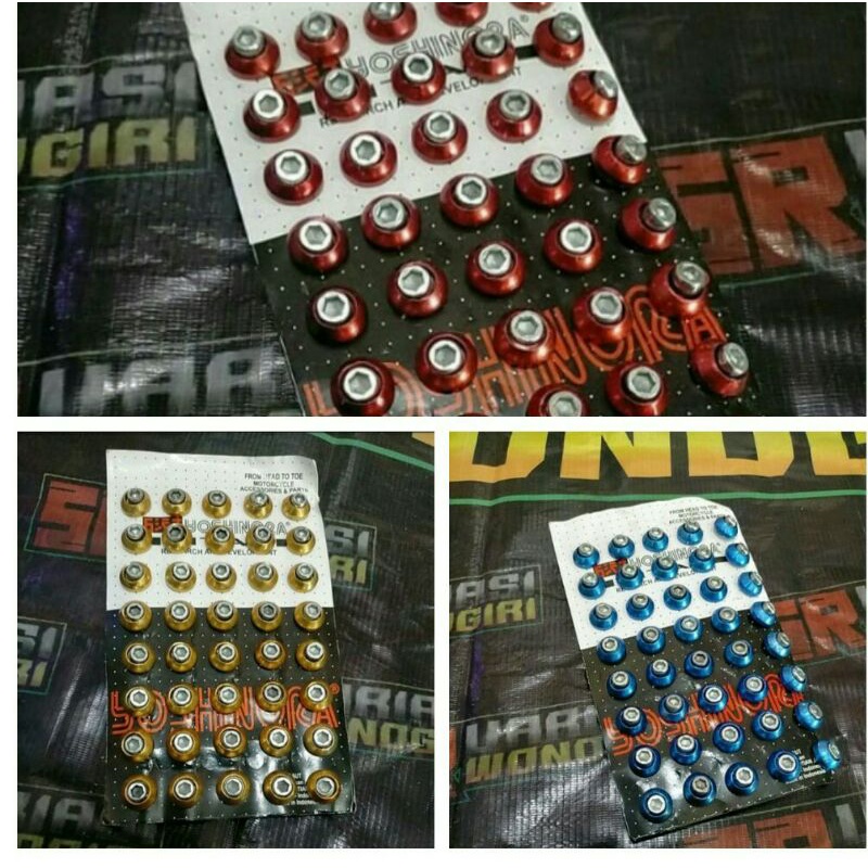 baut plat nomor baut L monel warna baut bodi drat 10an