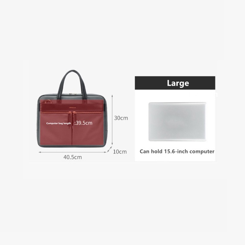 SmallLee Fashion Tas Laptop Wanita Bisnis 15 16Inch Tas Bahu Briefcase