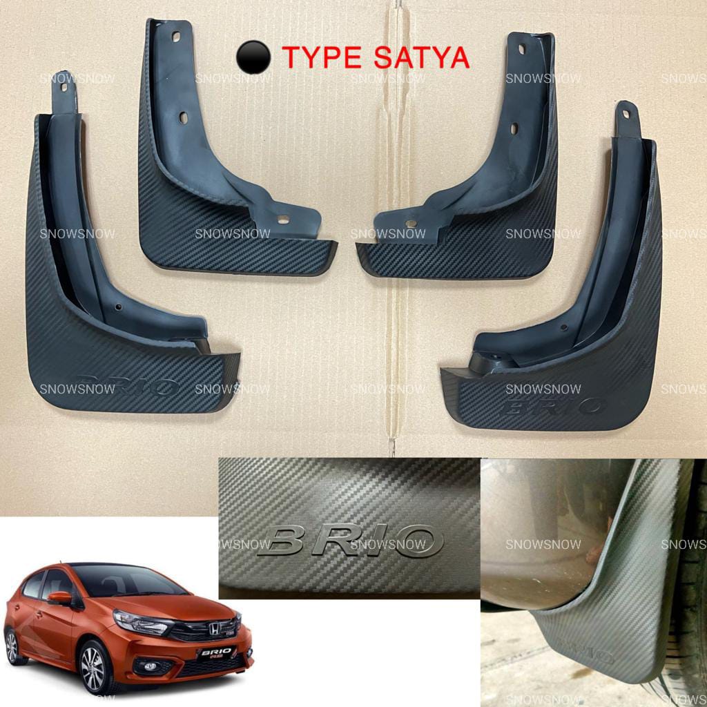 Mud Guard All New Brio Satya RS 2018 2022 Karpet Lumpur Carbon