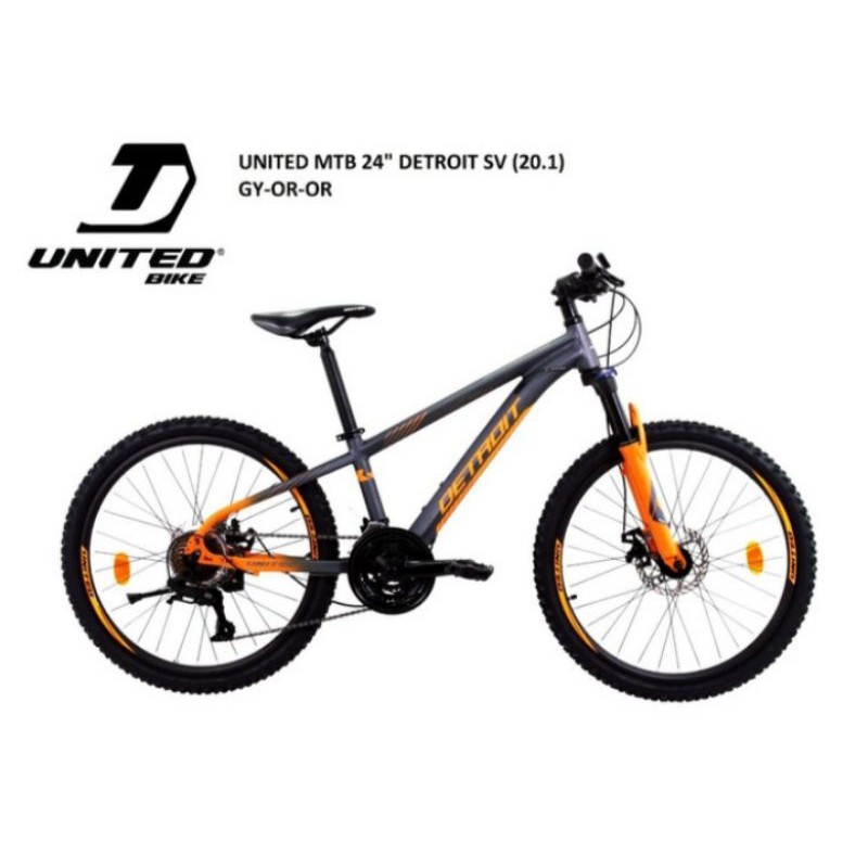 Sepeda Gunung MTB 24" United Detroit Sv