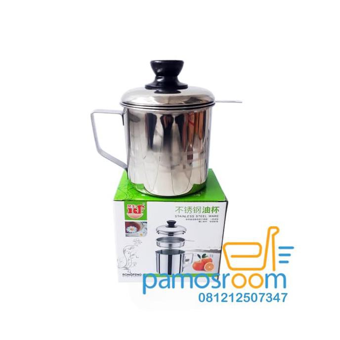 Sale Pamosroom Oil Pot Stainless Steel 1100 Ml Wadah Minyak Goreng Bekas Terbaru