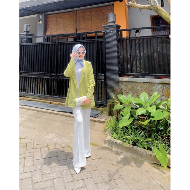 celana cutbray list jahit / celana highwaist scuba//flare cutbray// Fashion Celana Cubray JessicaCollection 516#