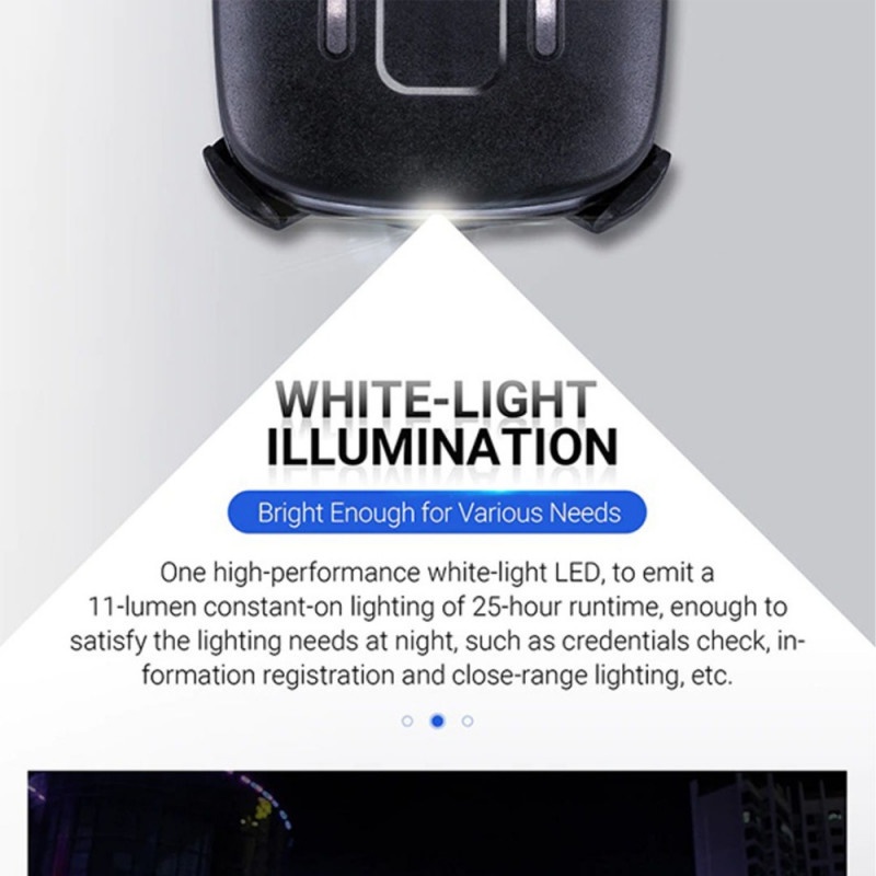 Lampu LED Peringatan Warning Light Shoulder Lights USB Recharge 640mAh