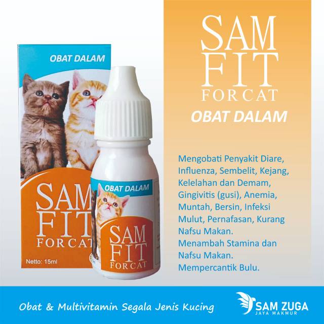 Jual SAMFIT OBAT PLUS MULTIVITAMIN KUCING KITTEN MENCRET MUNTAH DIARE