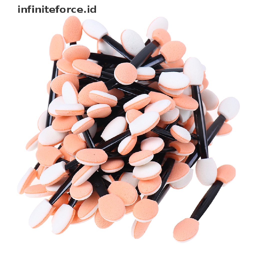 (Infiniteforce.Id) 100pcs / Set Brush Makeup Sekali Pakai Untuk Eyeshadow