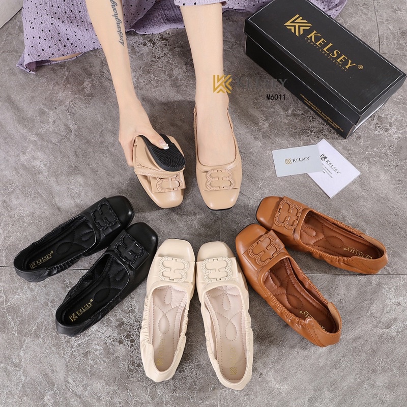 (GRATIS ALAS KAKI) NICOLE SEPATU FLAT SHOES WANITA KELSEY M6011