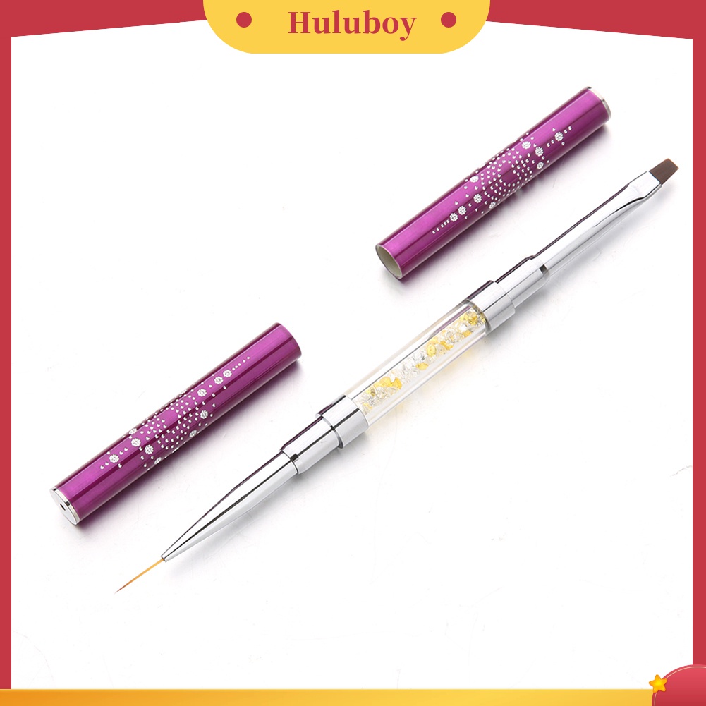 Huluboy Huluboy♡ Pen Brush Nail Art UV Gel Gagang Berlian Imitasi Untuk Manicure