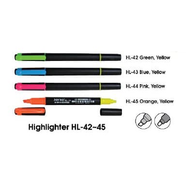 Highlighter Joyko HL-42 - HL-45 dua sisi warna/ double side