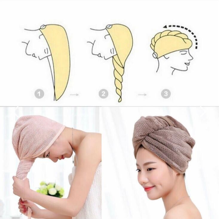 Dry Hair Towel | Handuk Pengering Rambut Beli 1 dapat 2