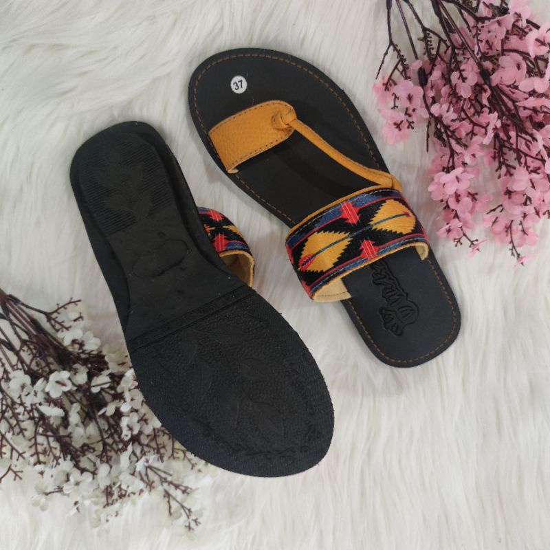 Sandal Wanita Papirut Ghiska Bisban Kulit Jeruk Kekinian Terlaris COD