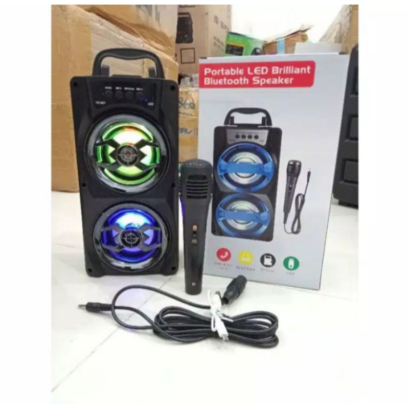 SPEAKER BLUETOOTH WIRELESS PORTABLE YD-801 SUPER BASS FREE MIC - 801