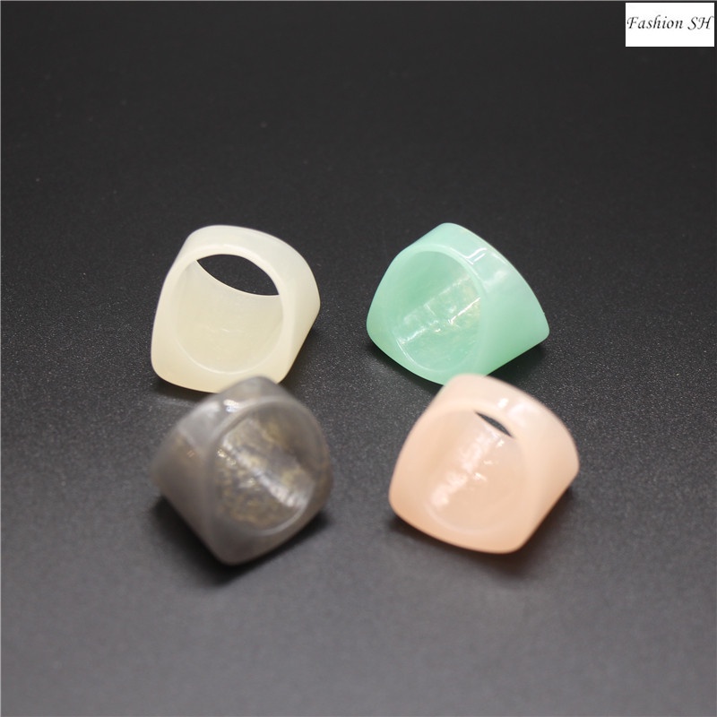 Bros Pin Ring Resin Simple Untuk Aksesoris Scarf Wanita M40259