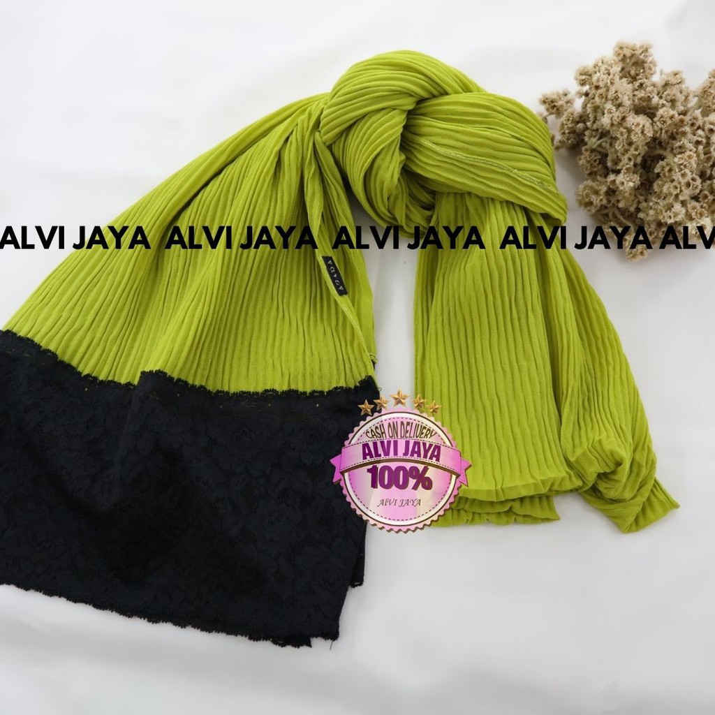 PASHMINA PLISKET RENDA TERMURAH / JILBAB PASHMINA PLISKET TERBARU / PASHMINA PLISKET IMPORT-LEMOND