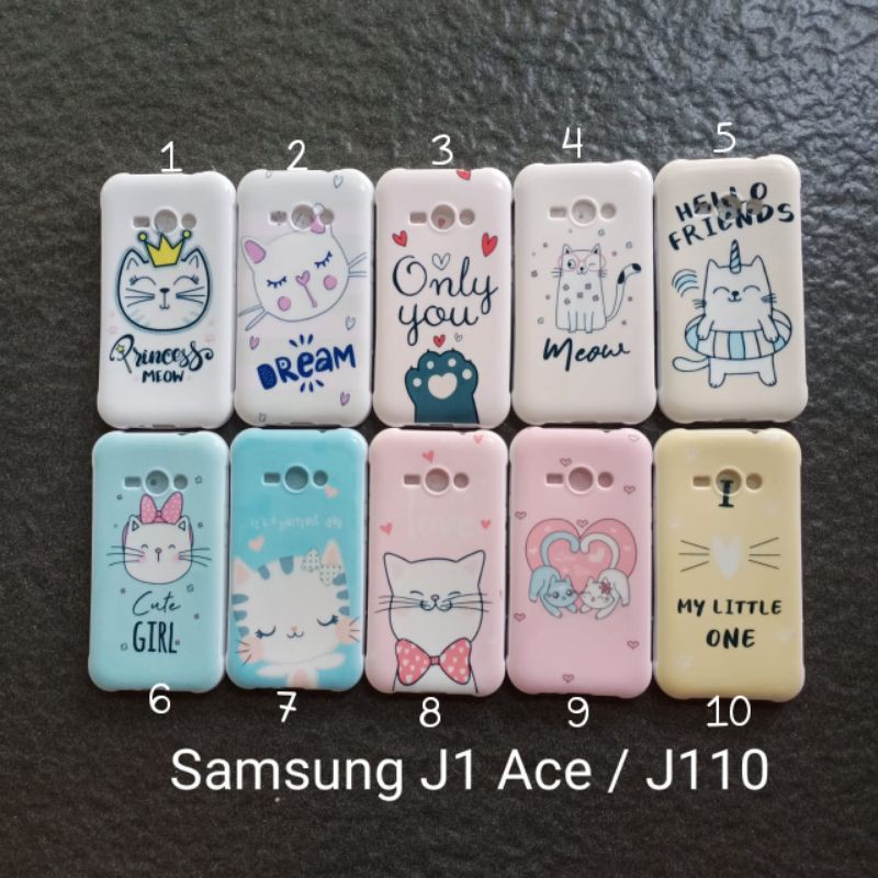 Case gambar Samsung J1 Ace J110 motif cewek ( 3 motif ) soft softcase softshell silikon cover casing kesing housing