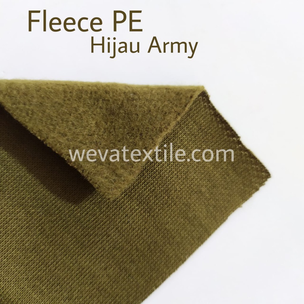 Bahan Kain Kiloan Sweater Jaket Fleece PE 280gram Hijau Army
