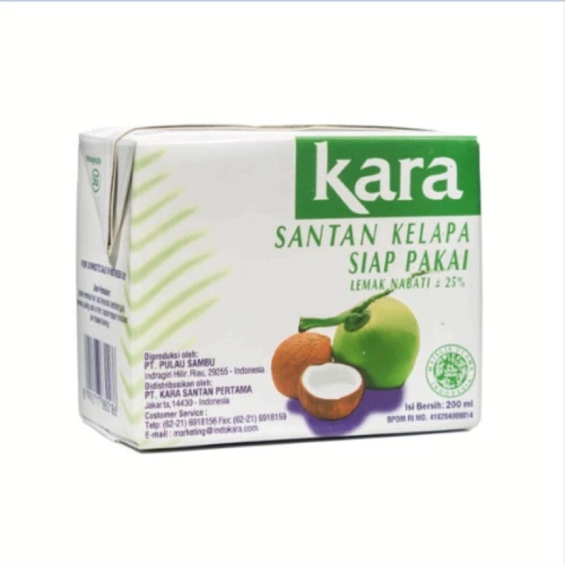 

Kara Santan Kelapa Murni Siap Pakai 200 ML