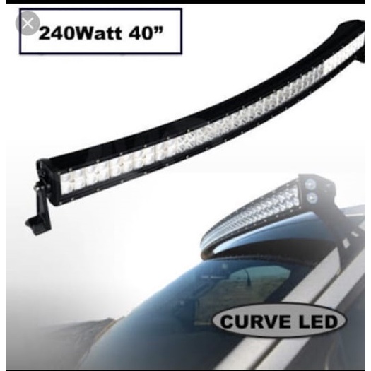 Lampu Sorot Mobil Led Light Bar 4 D Curve Lengkung 105 Cm 240 Watt