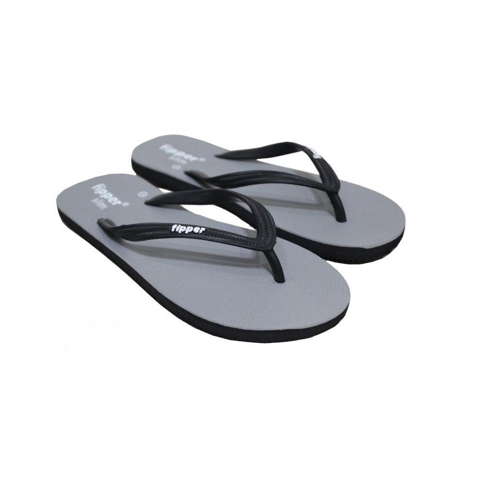 PREMIUM SANDAL JEPIT -  SENDAL WANITA FIPPER SLIM GREY BLACK MURAH MERIAH