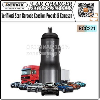Original REMAX Qualcomm QC3.0 Retour Car Charger Series 2 USB 2.4A