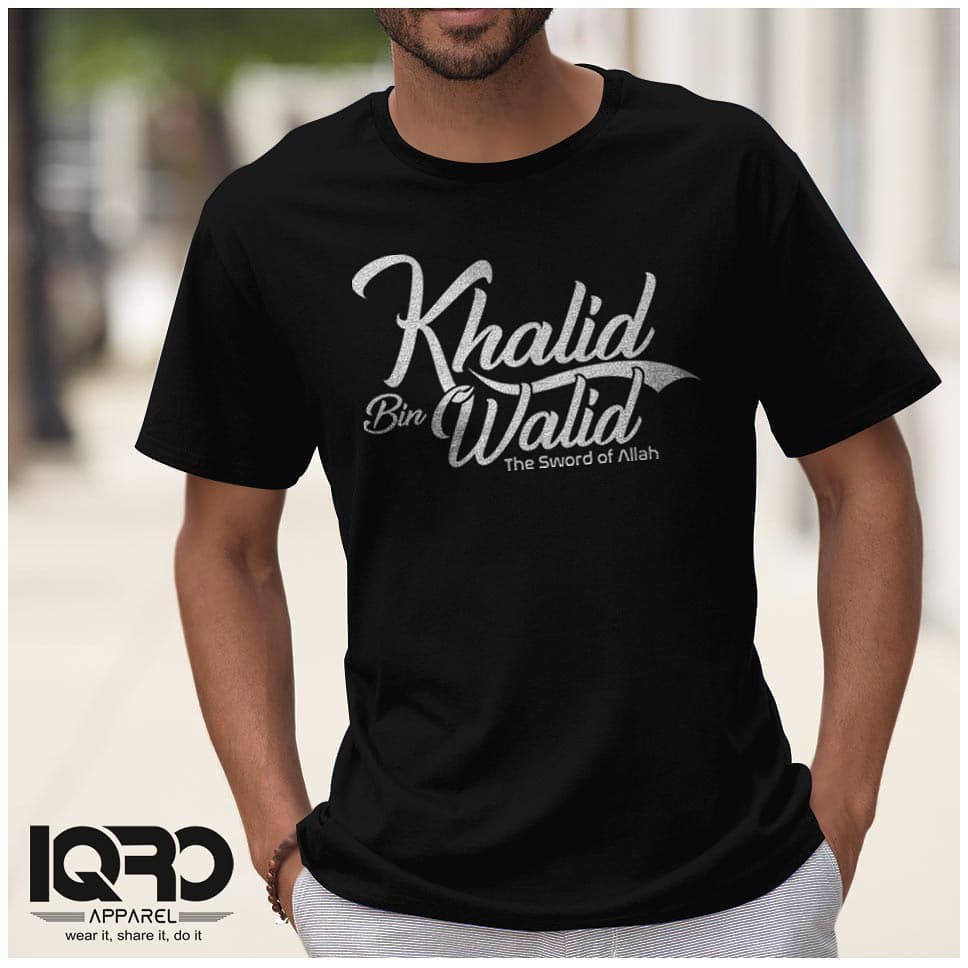 D|F.co kaos distro-kaos dakwah- kaos KHALID BIN WALID premium cotton combed 30S