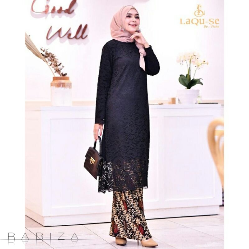 SF Kebaya Tunik Brokat Warna Hitam