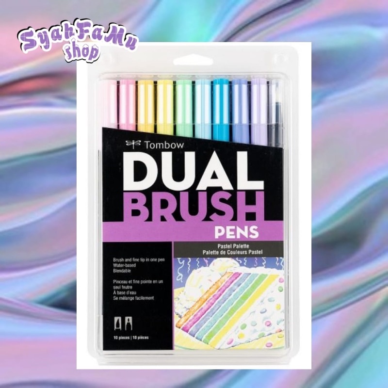 

Tombow Dual Brush Pen Set 10 Colors - Pastel Palette