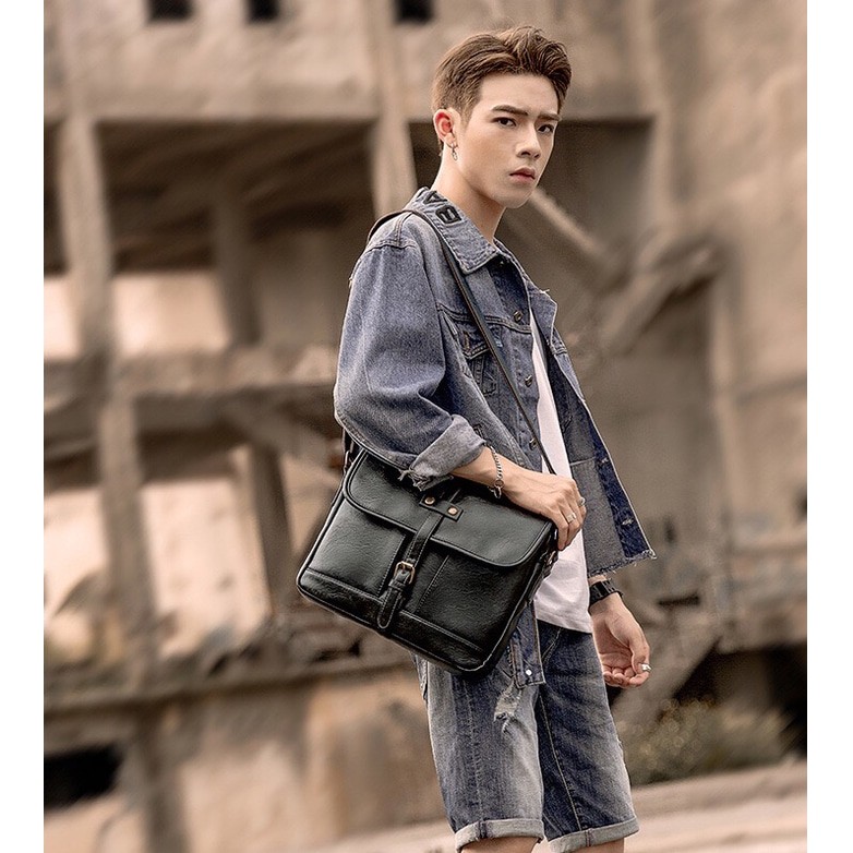 Tas Selempang Kulit Pria Retro Slingbag Tas Slempang Pria 6540